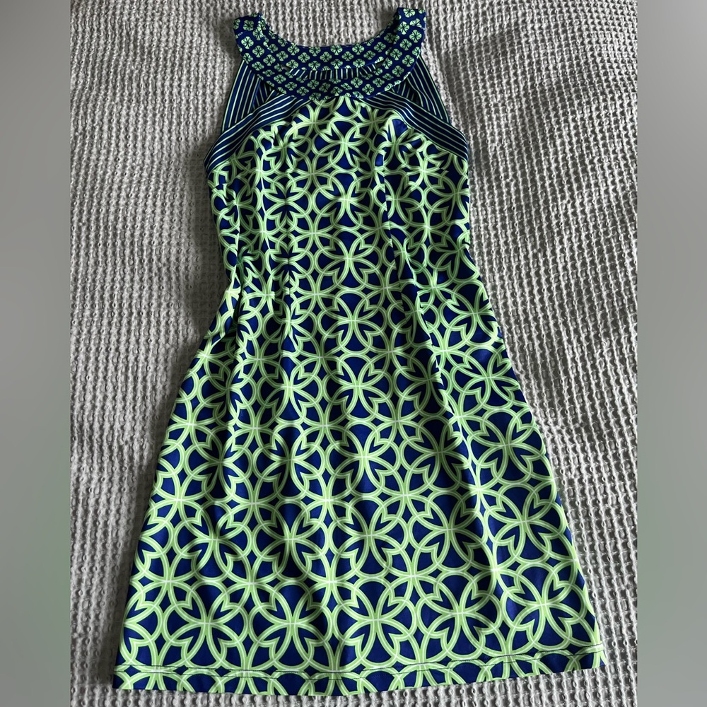Gretchen Scott Designs Blue and Green Dress